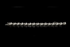 Heart Shaped Platinum Bracelet 